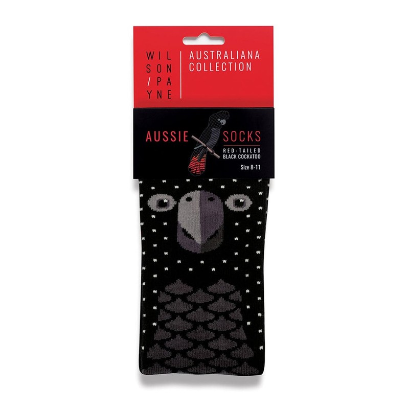 Wilson Payne Down Under Socks - Red Tailed Cockatoo, 2-8
