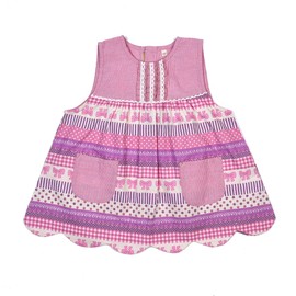 Kuguru Japan KAP108-01 Kids Apron, Purple, 39.4 inches (100 cm), purple
