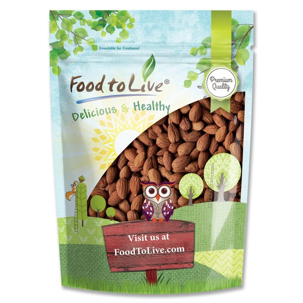 Food to Live Dry Roasted California Almonds, 1 Pound Oven