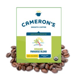 Cameron's Coffee Organic Paradise Blend Whole Bean Coffee, Medium-Dark Roast, 100% Arabica, Bulk, 4-Pound Bag, (Pack of 1)