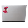 2 x 10cm Happy Pink T-Rex Dinosaur Vinyl Sticker Laptop