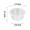 WOLEDOE 100Pcs Crested Gecko Food Dish, 0.5oz Plastic Reptile Feeding