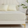 Cream Crystal Velvet Fitted Sheet Twin Only with 16" Elastic
