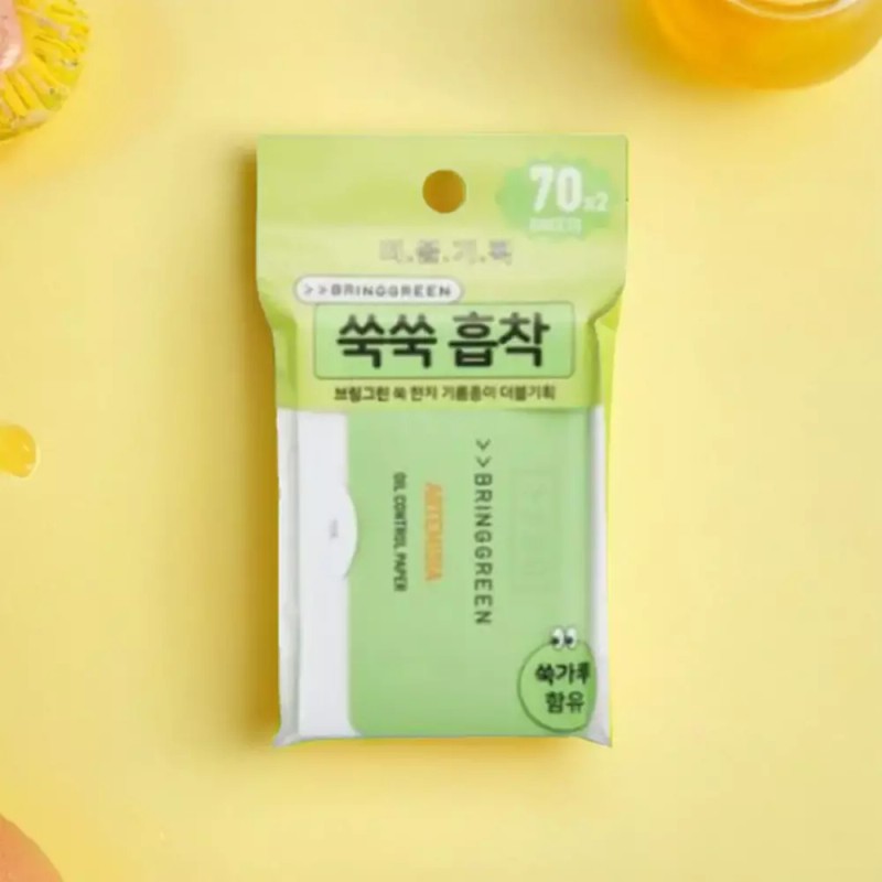 이마 기름 종이 코 콧등 얼굴 피지 없애는 휴대용 파우더