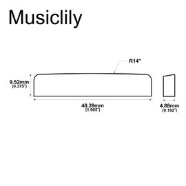 Musiclily Pro Universal Jumbo Unbleached Bone Nut Blank for Acoustic and Electric Guitar (Pack of 2)