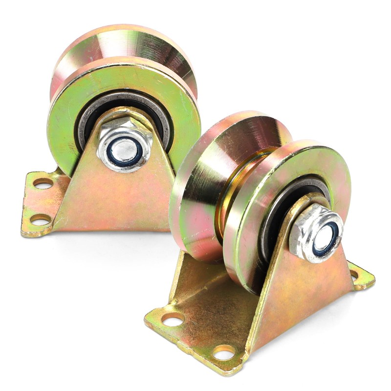 Coloch 8 Pack 2” V-Groove Wheel, Steel Sliding Gate Wheels
