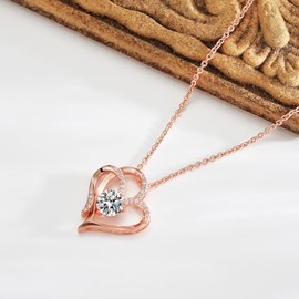 Conjunto Collar Rosa Eterna, Conjunto de Caja de Flor Eterna Regalo Romántico para Mujer, San Valentín, Aniversario de Bodas, Día de la Madre, Aniversario (Rosa)