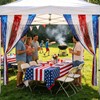 4th of July Foil Fringe Curtains, Red White Blue Streamers