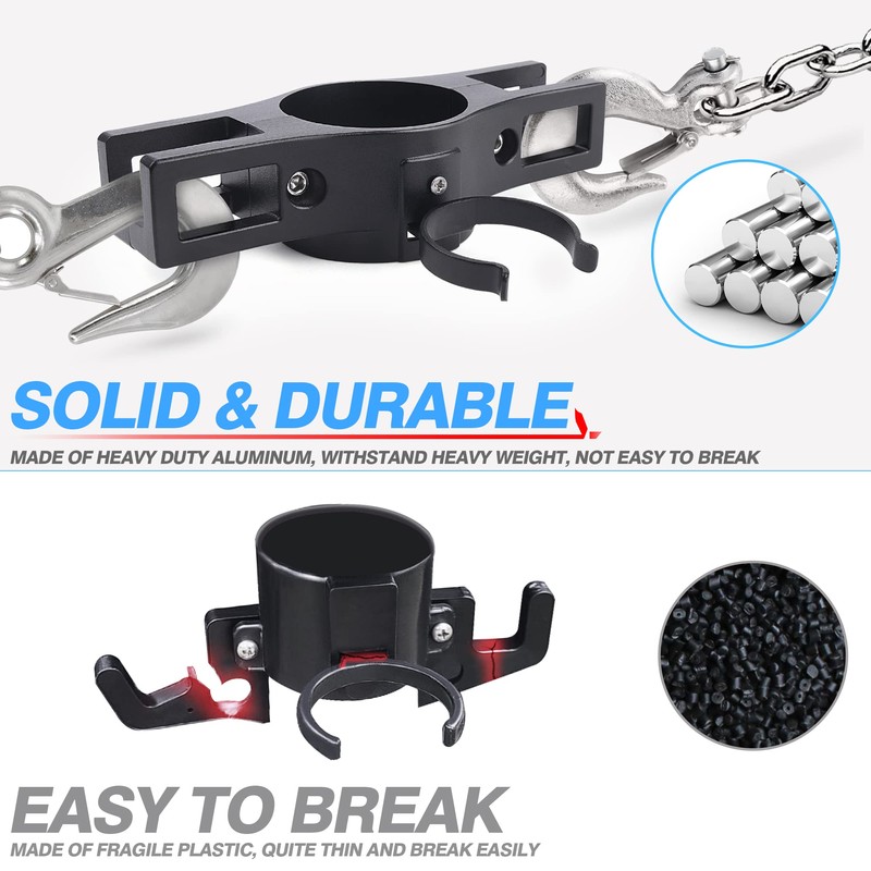 MICTUNING Heavy Duty Trailer Towing Organizer Powder Coating, Aluminum Chain