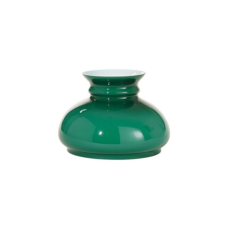 B&P Lamp® Green Over White Opal Cased Glass 7 Inch