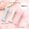 6 Pcs Colorful Bone Hair Clip, Bones Hairpins Skull Skeleton