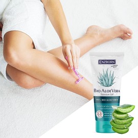 Enzborn Organic Aloe Vera Gel 200 ml | Storage Size | 99% Organic Aloe Vera | Moisturising | Relieves Sunburn | 200 ml