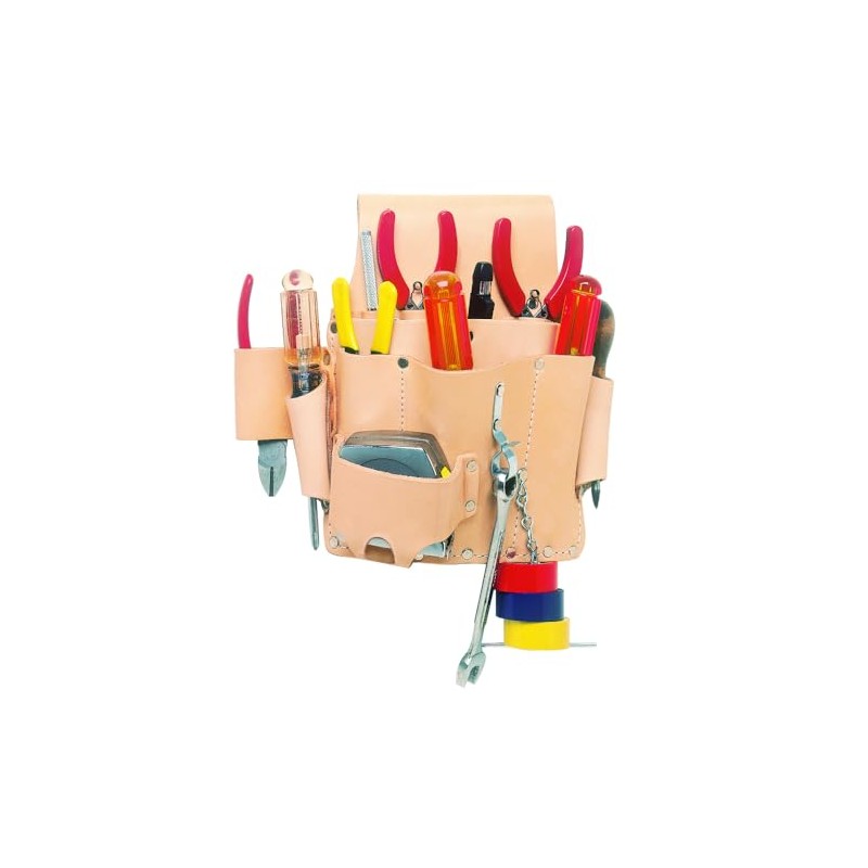 CLC Custom Leathercraft W500 Electrician's Tool Pouch, Heavy Duty, 8-Pocket,