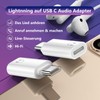 Quevati Adapter for Lightning to USB C Audio Adapter (Pack