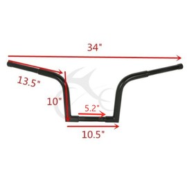 XMT-MOTO APE HANGERS BARS FAT 1-1/4" 10" RISE HANDLEBARS fits for All Harley-Davidson FLST, FXST, Sportster XL, including Throttle-by-wire models, and any Custom Application