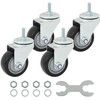 Finnhomy Swivel Caster Wheels 3 Inch Threaded Stem Casters Set