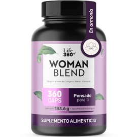 Multivitamínico Suplemento para Mujer | 360 Cápsulas con Colágeno Hidrolizado, Biotina, Ácido Fólico, Maca, Vitamina A, C, D, B12, K, Zinc | 360 Porciones, 1 Cápsula por Día | Suplemento Alimenticio