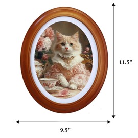 YIFIHGE 2Pack 8x10 oval picture frame Brown oval frame Vintage Oval Photo Frame Wall Hanging Picture Frames for Home Gallery Wedding