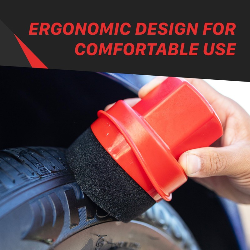 Maxshine Universal Tire Shine Applicator with Protective Cover | Black