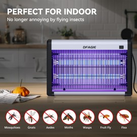 Indoor Bug Zapper Plug in, Mosquito Killer, Fly Traps Fly Zapper, 2800V Electric Bug Zapper, Flying Insect Trap for Bedroom, Kitchen, Living Room, Bathroom