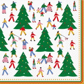 (20) Christmas Decoupage Paper Napkins Rustic Holiday Servilleta Lot of 20