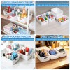 Nicesh 6-Pack Small Storage Baskets, Woven Plastic Basket, White