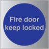 VSafety Fire door keep locked Sign - 150mm x 150mm