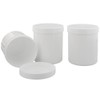 Kosmetex Empty White Round Cosmetic Jar Screw Box Plastic Cream
