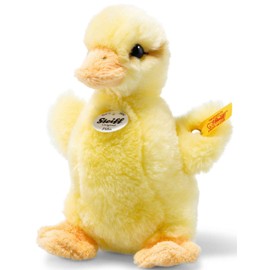 Steiff USA Yellow Pilla Duckling Plush Toy, 5.5” x 5.1” x 3.5” – Cuddly Duck Toy, Airbrushed Accents (73335)