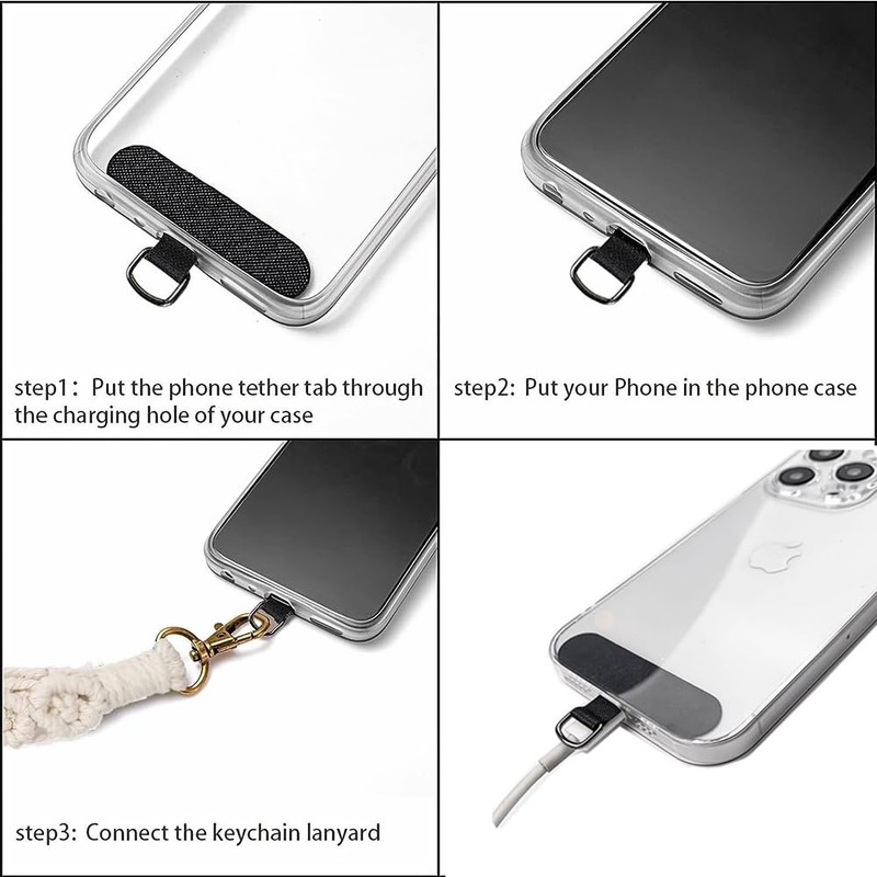 Removable Cell Phone Lanyards Patches, Universal Multifunctional Strap Replacement, Set