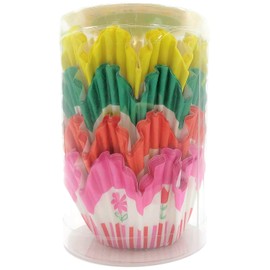 Meri Meri Spring and Easter Floral Scalloped Cupcake Liner Cases, 48 Count