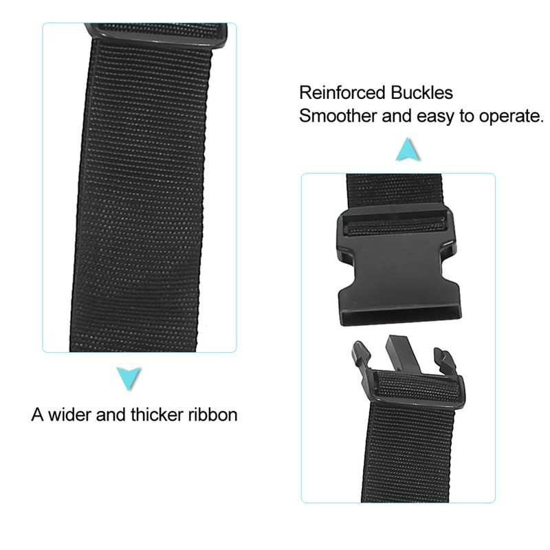 Wheelchair Safety Belt Restraint Harness Protective Adjustable Strap for PatientsBlack