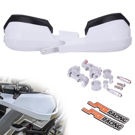 JFG RACING Handguards,Motorcycle Hand Guards Universal for 7/8" 22mm and 1 1/8" 28mm Handlebar for Dirt Pit Bike Motocross Enduro Snowmobile YZ KLR CRF TW TTR DRZ 125 150 200 250 350 450 - White