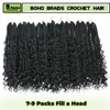 9 Packs Boho Box Braids Crochet Hair 10 Inch Goddess