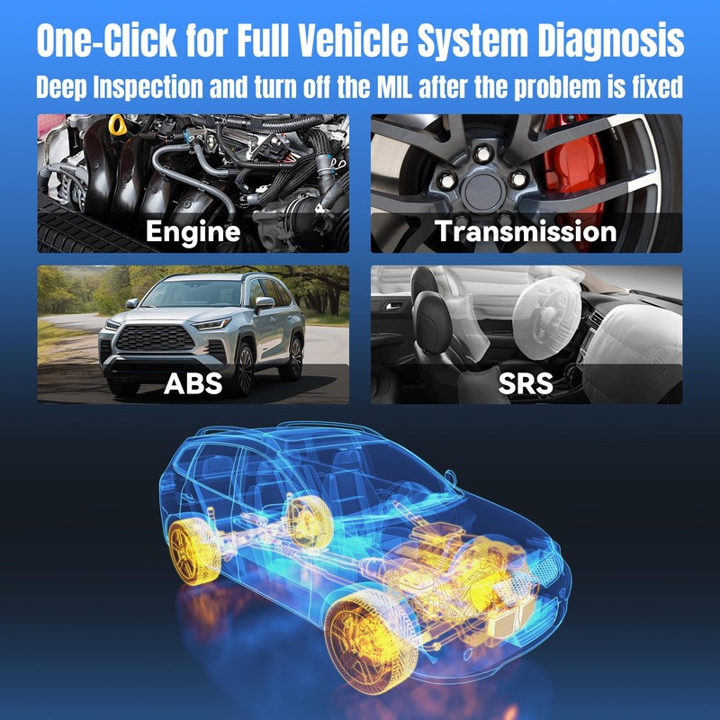 BellaGesundheit OBD2 Bluetooth Adapter, OBD2 Diagnostic Tool with All System