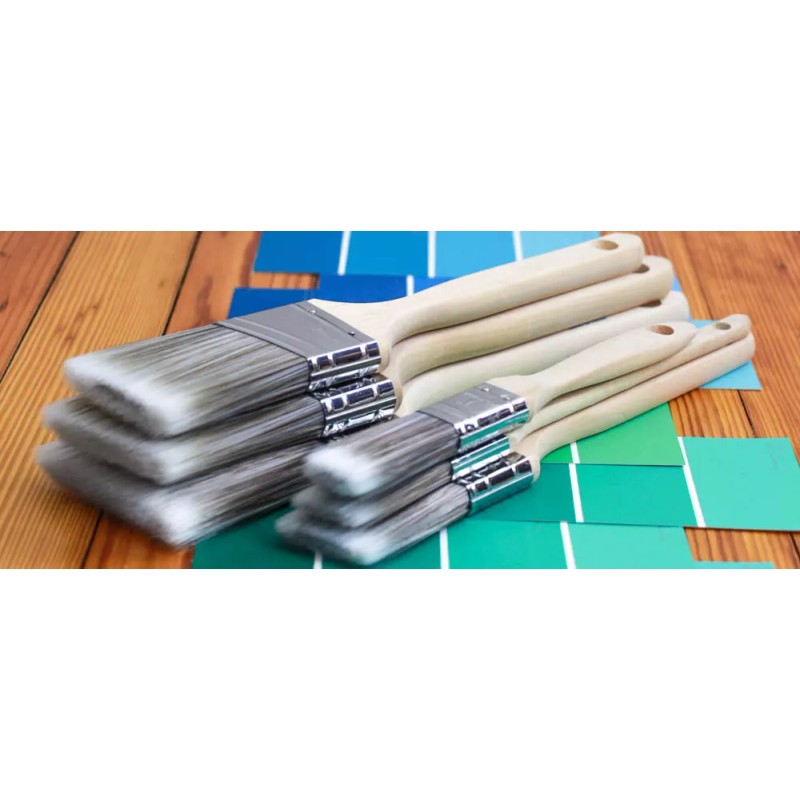 Pro-Grade 1PK 1" Flat House Wall,Trim Paint Brush Set Home