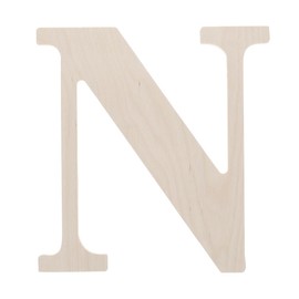 Good Wood by Leisure Arts Letter 9.5" N, Wooden Letters, Wood Letters, Wooden Letters Wall Decor, Large Letters 9.5 inch, Small for Crafts