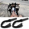 Milltrip 2Pcs Motorcycle Handlebar Tassel Grips - Premium PU Leather