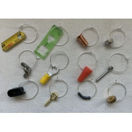 Handmade Wine Glass Charms, Colorful, Creative, Fun, Unusual, Interesting, Party, Festive