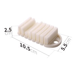 Ipetboom Nail Cleaning Brush Soft Bristles for Gentle Dust Removal for Manicure Pedicure and Nail Care Ergonomic Design for Hands and Feet White