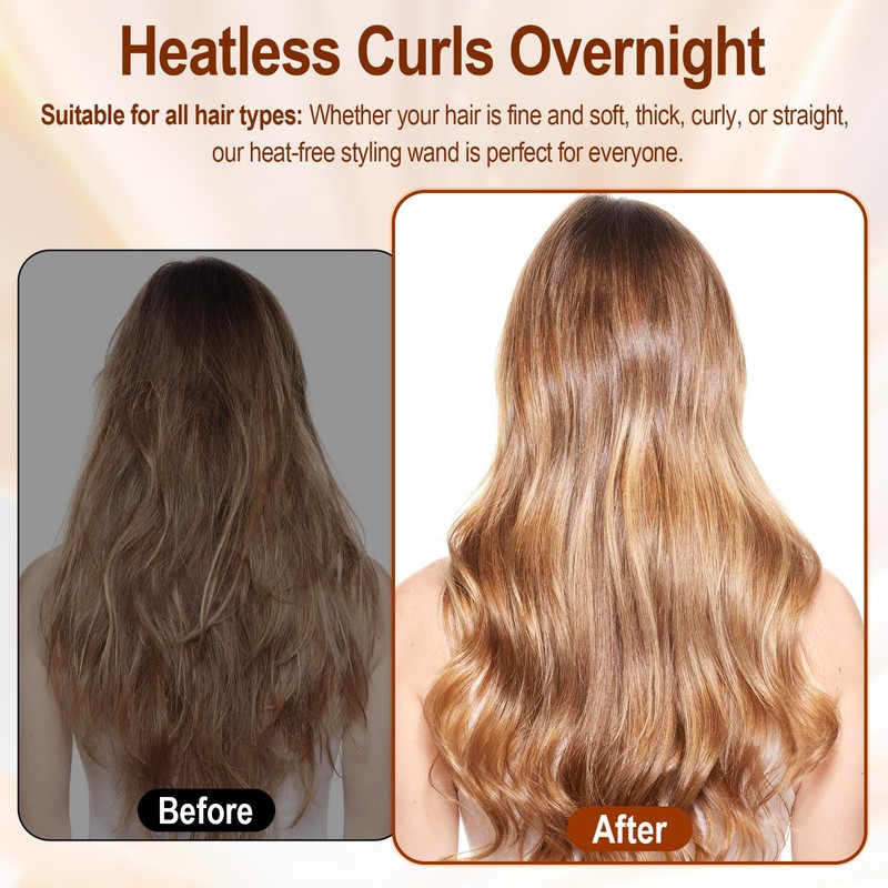 Sleepy Tie, Heatless Curls Overnight Set for Long Hair