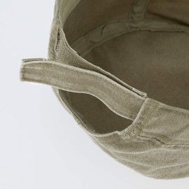 fiebig Army GI Cap in Washed Cotton, Classic Work Hat with Velcro Fastening, Military Outdoor Cap Made of Cotton, beige
