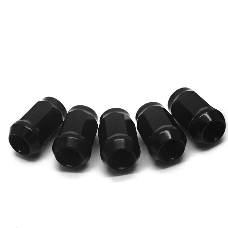 GAsupply Black Lug Nuts, 1/2-20 Closed End Bulge Acorn Lug