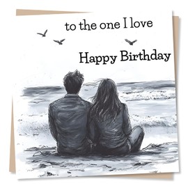 Happy Birthday Card For My Special Someone - To The One I Love, Happy Birthday - Beach, Sea, Birds - Birthday Card For Partner, Husband, Wife, Girlfriend, Boyfriend