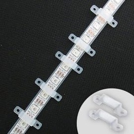 DEMASLED Pack LED Strip Light Mounting Brackets LED Strip Light Clips LED Light Strip Holder (Ideal for IP67/68 Waterproof Strip Lights) (50, 8mm)