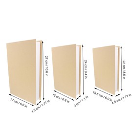 MAGICLULU 3pcs Faux Book Stack Decorative Models Lightweight Blank Books for Home Office and Cafe Decor Stylish for Coffee Table