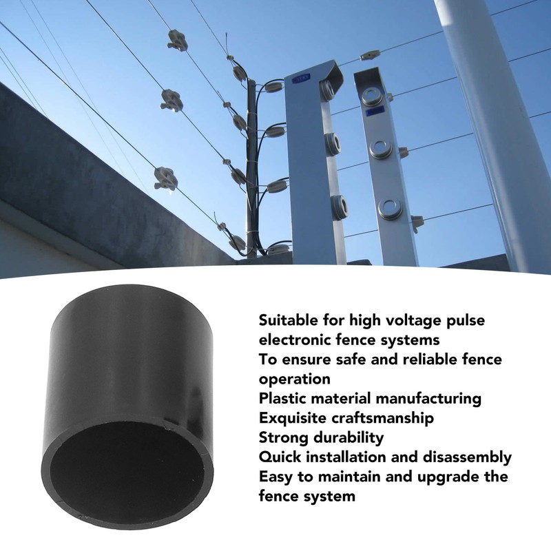 100Pcs Electric Fence Post End Caps Plug Insert Plastic Round