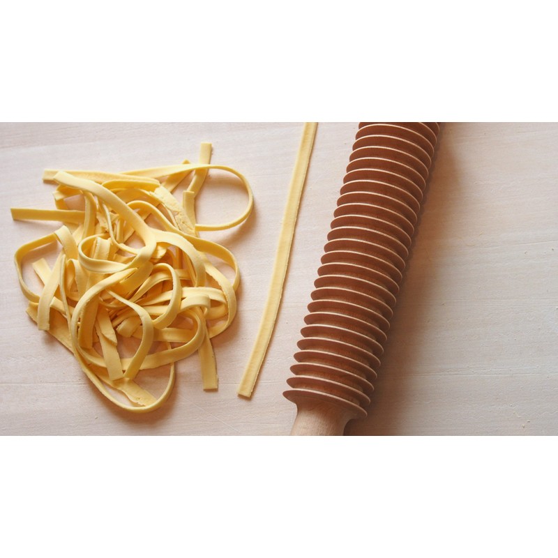 Tagliapasta.com Teigschneidrollen für Nudeln, Holz, Braun