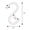 rod & knot S Hooks Made of Sturdy Metal -