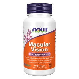 NOW Suplementos, gel de visión macular, salud ocular, soporte para ojos, 50 cápsulas blandas